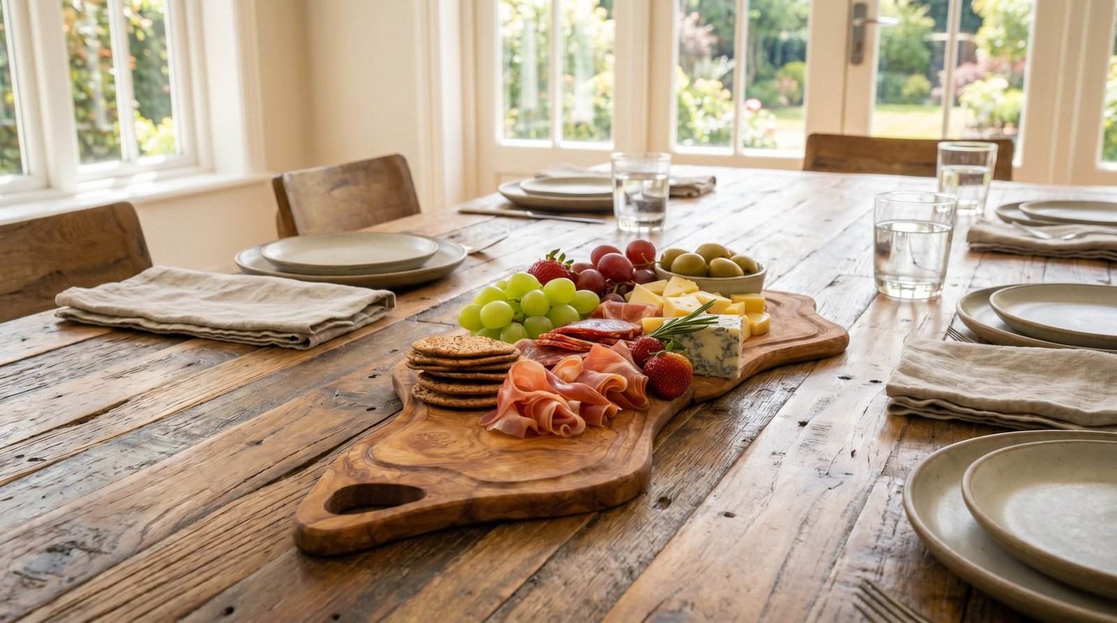 Olive Wood Tray at Dining