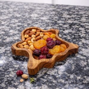 Handcrafted Olive Wood Ghost-Shaped Dish