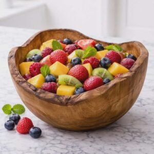 Handcrafted Rustic Olive Wood Bowl