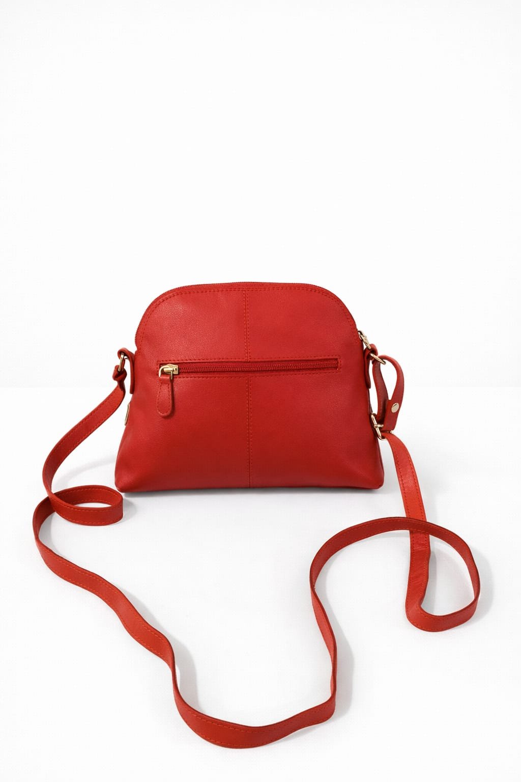 Round Leather Sling Bag-TN 008